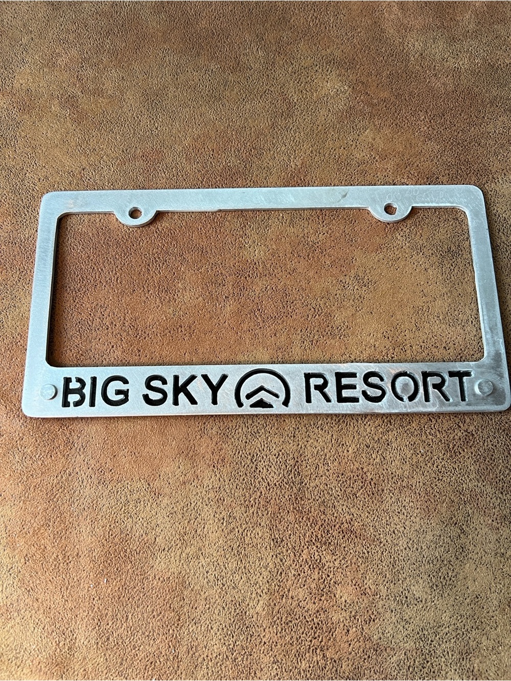 NWT Titan Silver Big Sky Resort License Plate Frame